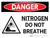 Danger: Nitrogen Do Not Breathe Landscape with Graphic - Wall Sign