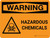 Warning: Hazardous Chemicals Landscape with Graphic - Wall Sign
