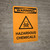 Warning: Hazardous Chemicals Portrait With Graphic - Wall Sign