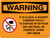 Warning: Illegal to Dispose or Pour Material or Chemical Down Drain Landscape with Graphic - Wall Sign