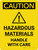 Caution: Hazardous Materials Handle With Care Portrait With Graphic - Wall Sign