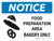 Notice: Food Prep Area - Bakery Only Landscape with Graphic
