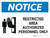 Notice: Restricted Area Authorized Personnel Only Landscape with Graphic