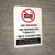 No Smoking On This Property In This Building Portrait with Graphic - Wall Sign