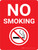 No Smoking Red Portrait with Graphic - Wall Sign