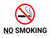 No Smoking White Landscape with Icon - Wall Sign
