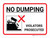 No Dumping Violators Prosecuted Landscape with Icon - Wall Sign