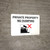 Private Property No Dumping Black and White Landscape with Icon - Wall Sign
