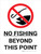 No Fishing Beyond This Point Portrait with Graphic - Wall Sign