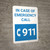 In Case Of Emergency Call 911 Blue Portrait with Graphic - Wall Sign
