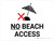 No Beach Access Landscape with Icon - Wall Sign