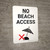 No Beach Access Portrait with Graphic - Wall Sign