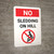 No Sledding On Hill Portrait with Graphic - Wall Sign