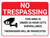 No Trespassing: 24 Hour CCTV Surveillance Landscape with Graphic - Wall Sign