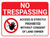 No Trespassing: Access Is Strictly Prohibited Landscape with Graphic - Wall Sign