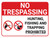 No Trespassing: Hunting Fishing Trapping Prohibited Landscape with Graphic - Wall Sign