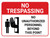 No Trespassing: No Unauthorized Personnel Beyond This Point Landscape with Graphic - Wall Sign