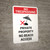 No Trespassing: Private Property No Beach Access Portrait with Graphic - Wall Sign