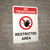 No Trespassing: Restricted Area Portrait with Graphic - Wall Sign