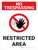 No Trespassing: Restricted Area Portrait with Graphic - Wall Sign