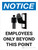 Notice: Employees Only Beyond This Point Portrait with Icon - Wall Sign
