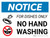 Notice: For Dishes Only - No Hand Washing Landscape with Icon - Wall Sign