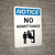 Notice: No Admittance Portrait with Icon - Wall Sign