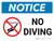 Notice: No Diving Landscape with Icon - Wall Sign
