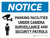 Notice: Parking Facilities Under Camera Surveillance Landscape with Icon - Wall Sign