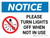 Notice: Please Turn Lights Off When Not In Use Landscape with Icon - Wall Sign