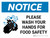 Notice: Please Wash Your Hands For Food Safety Landscape with Icon - Wall Sign