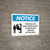 Notice: Positively No Admittance Except to Employees Landscape with Icon - Wall Sign