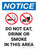 Notice: Do Not Eat Drink Or Smoke In this Area Portrait with Icon - Wall Sign