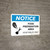 Notice: Food Prep Area - Vegetables Only Landscape with Icon - Wall Sign