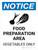 Notice: Food Prep Area Vegetables Only Portrait with Icon - Wall Sign