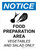 Notice: Food Preparation Area - Vegetables and Salad Only Portrait with Icon - Wall Sign