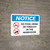 Notice: No Food Drink Tobacco In The Warehouse Landscape with Icon - Wall Sign