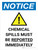 Notice: Chemical Spills Must be Reported Immediately Portrait with Icon - Wall Sign