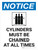 Notice: Cylinder Must Be Chained At All Times Portrait with Icon - Wall Sign
