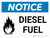 Notice: Diesel Fuel Landscape with Icon - Wall Sign
