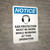 Notice: Ear Protection Must be Worn While Working Operation Portrait with Icon - Wall Sign