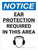 Notice: Ear Protection Required in This Area Portrait with Icon - Wall Sign