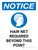 Notice: Hair Net Required Beyond This Point Portrait with Icon - Wall Sign