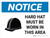 Notice: Hard Hat Must Be Worn In This Area Landscape with Icon - Wall Sign