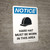 Notice: Hard Hat Must Be Worn In This Area Portrait with Icon - Wall Sign
