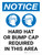 Notice: Hard Hats Bump Caps Required Portrait with Icon - Wall Sign
