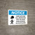 Notice: Hard Hats Fall Protection When Working On Scaffold Landscape with Icon - Wall Sign
