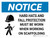 Notice: Hard Hats Fall Protection When Working On Scaffold Landscape with Icon - Wall Sign