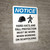 Notice: Hard Hats Fall Protection When Working On Scaffold Portrait with Icon - Wall Sign