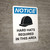 Notice: Hard Hats Required In This Area Portrait with Icon - Wall Sign
